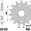 PBR Staal standaard voortandwiel 438 - 520