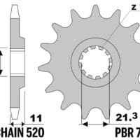 800Wx800H-1077778003-1 PBR Staal standaard voortandwiel 727 - 520
