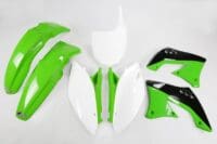 UFO Plastic kit OEM kleur groen/zwart/wit Kawasaki KX450F