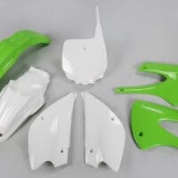 800Wx800H-1087265001-1 UFO Restyled plastic kit OEM kleur groen/wit Kawasaki KX85