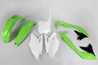 800Wx800H-1087270002-1 UFO Plastic kit OEM kleur groen/zwart/wit Kawasaki KX450F