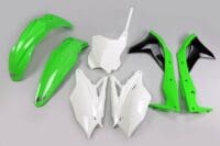 UFO Plastic kit OEM kleur groen/zwart/wit Kawasaki KX250F