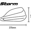 BARKBUSTERS Storm Hanguads Set Single Point Clamp Mount Ø22mm Black