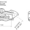 BREMBO M4 Front Left Brake Caliper Titanium Ø34mm