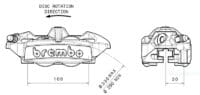 BREMBO M4 Front Right Brake Caliper Titanium Ø34mm