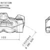 800Wx800H-1090749-2 BREMBO M50 Front Left Brake Caliper Titanium Ø30mm
