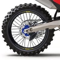 800Wx800H-1096173001-1 HAAN WHEELS Compleet Achterwiel 17x4,50x36T Zwarte Velg/Blauw Naaf/Zwart Spaken/Zilveren Spaaknippels