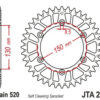 JT SPROCKETS Standaard achtertandwiel aluminium - 520
