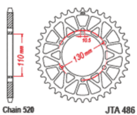 JT SPROCKETS Alu Standard Rear Sprocket - 520