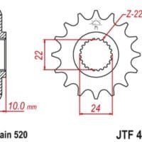 800Wx800H-1096589001-1 JT SPROCKETS Steel Noise Free Front Sprocket - 520