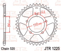 JT SPROCKETS Steel Standard Rear Sprocket - 520