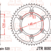 JT SPROCKETS Rear Sprocket Steel Self Cleaning - 520