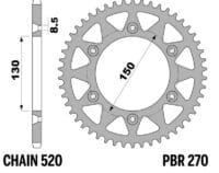 PBR Twin Color Aluminium ultralicht zelfreinigend geanodiseerd achtertandwiel 270 - 520