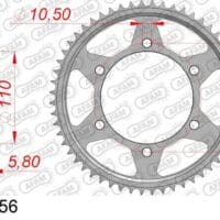 800Wx800H-1096616001-1 AFAM Rear Sprocket Steel Standard - 428
