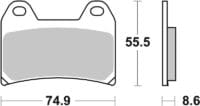800Wx800H-1103750-1 BREMBO Road/Sport Sinter Brake Pads - 07BB19SR
