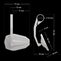 800Wx800H-1108378-10 HIGHSIDER pro Victory-X Bar End Mirror, Long, Matt-Black (1pc.)