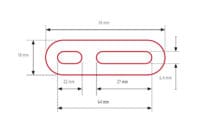 800Wx800H-1108408-5 HIGHSIDER pro Mirror Adapter Universal, For Fairing Mirror, With Cover, Long (Pair)