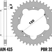 800Wx800H-1108805002-1 PBR Staal standaard achtertandwiel 3565M - 420