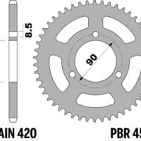 800Wx800H-1108817001-1 PBR Staal standaard achtertandwiel 4575 - 420