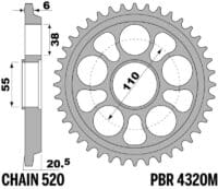 800Wx800H-1108845002-1 PBR Ultralicht hard geanodiseerd aluminium achtertandwiel 4320M - 520