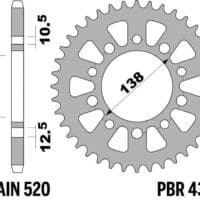 800Wx800H-1108956001-1 PBR Staal C45 getemperd achtertandwiel 4384 - 520
