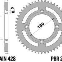 800Wx800H-1108980003-1 PBR Aluminium ultralicht achtertandwiel 249 - 428