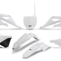 800Wx800H-1109766002-1 UFO Plastic Kit - White Yamaha YZ85