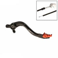 RFX Pro Series Solid-Tip Rear Brake Lever - Hard Anodised Black/orange