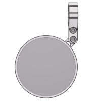 800Wx800H-1111079002-5 HIGHSIDER pro Conero-XS, Bar End Mirror, Short, Chrome (1pc.)