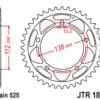 JT SPROCKETS Rear Sprocket Steel Standard - 525