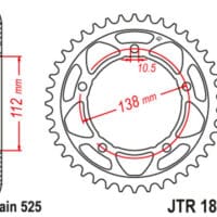 800Wx800H-1119318002-1 JT SPROCKETS Rear Sprocket Steel Standard - 525