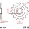 JT SPROCKETS Staal geluidsarm voortandwiel 1381 - 520