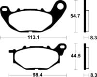 800Wx800H-1121493-1 TECNIUM Scooter Organic Brake Pads - ME431