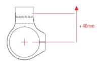 LIGHTECH Clip-on Houders Ø53mm hoogte +0mm offset +40mm/10°