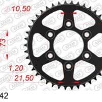 800Wx800H-1124286001-1 AFAM Rear Sprocket Steel Standard - 525