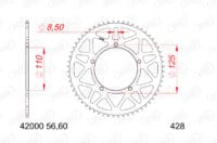 800Wx800H-1124655002-1 AFAM Rear Sprocket Alu Standard - 428