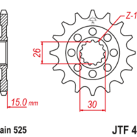 800Wx800H-1126479001-1 JT SPROCKETS Standaard staal voortandwiel 404 - 525