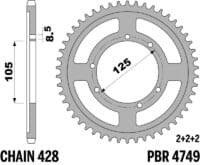 800Wx800H-1126483001-1 PBR Staal standaard achtertandwiel - 428