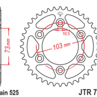 800Wx800H-1126653001-1 JT SPROCKETS Standaard staal achtertandwiel 765 - 525