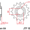 JT SPROCKETS Staal geluidsarm voortandwiel 1529 - 525