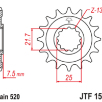 800Wx800H-1126791002-1 JT SPROCKETS Staal geluidsarm voortandwiel 1536 - 520