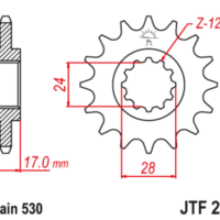 800Wx800H-1126795001-1 JT SPROCKETS Staal geluidsarm voortandwiel 295 - 525