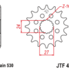 JT SPROCKETS Staal geluidsarm voortandwiel 423 - 530