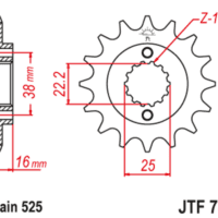 800Wx800H-1126803001-1 JT SPROCKETS Staal geluidsarm voortandwiel 740 - 525