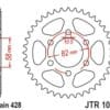 JT SPROCKETS Standaard staal achtertandwiel - 1010 - 428