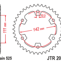 800Wx800H-1127998001-1 JT SPROCKETS Standaard staal achtertandwiel 2025 - 525