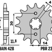 800Wx800H-1129688001-1 PBR Standaard voortandwiel 2360 - 428