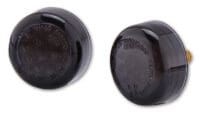 800Wx800H-1139372-1 HIGHSIDER Smart Micro Disc LED Indicator Body Black / Lens Smoked (Pair), Front & Rear