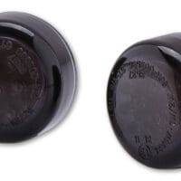 800Wx800H-1139372-1 HIGHSIDER Smart Micro Disc LED Indicator Body Black / Lens Smoked (Pair), Front & Rear