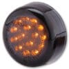800Wx800H-1139372-3 HIGHSIDER Smart Micro Disc LED Indicator Body Black / Lens Smoked (Pair), Front & Rear
